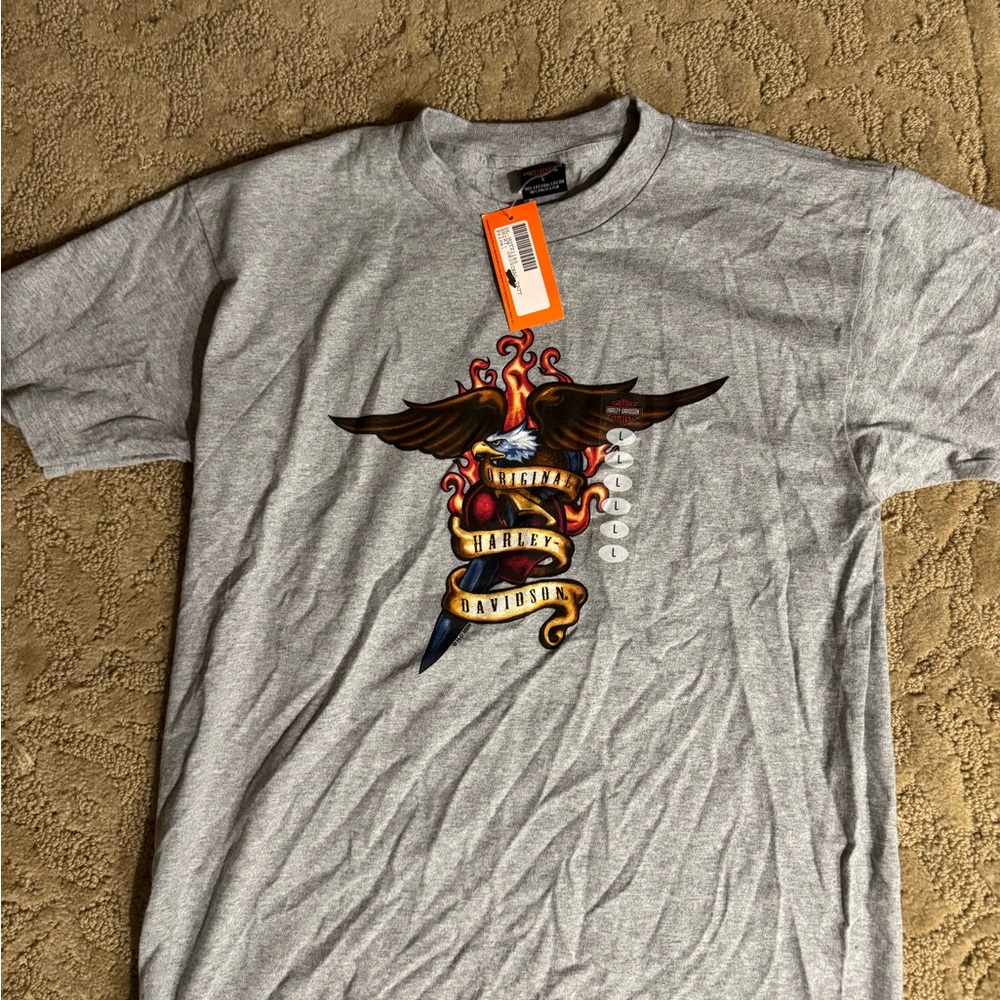 Harley-Davidson Gray Graphic T-Shirt for Men